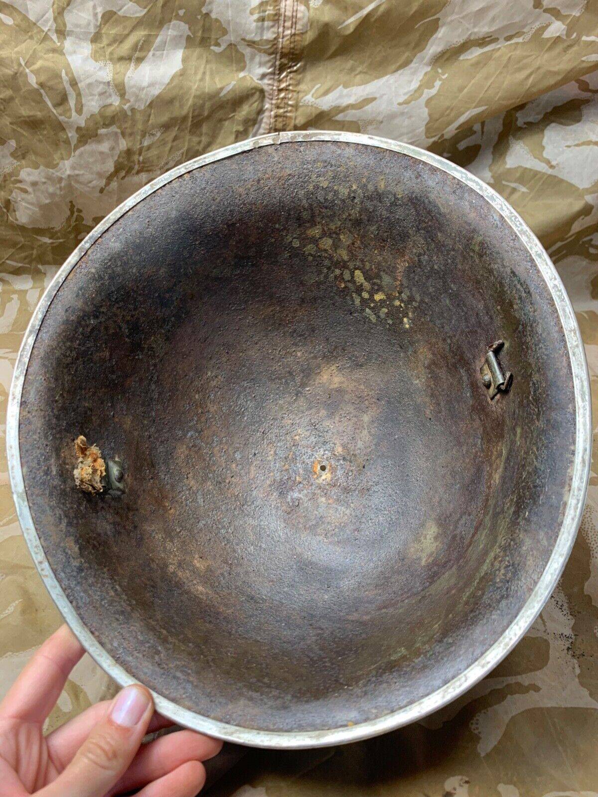 WW2 Mk3 High Rivet Turtle - British / Canadian Army Helmet - Nice Original - The Militaria Shop