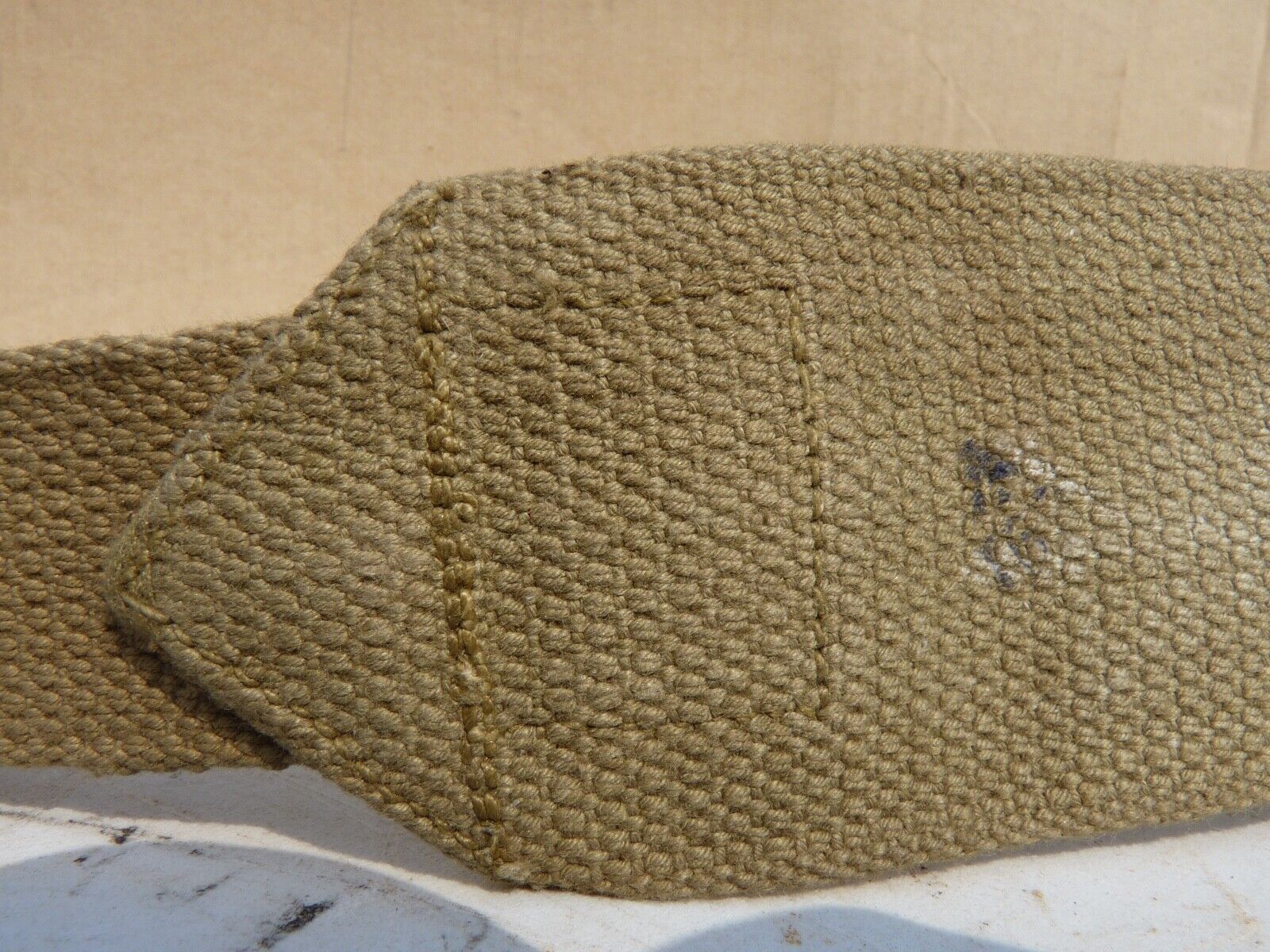 Original WW2 British Army 37 Pattern Yoke Utility Shoulder Strap -PM 1945 Dated - The Militaria Shop