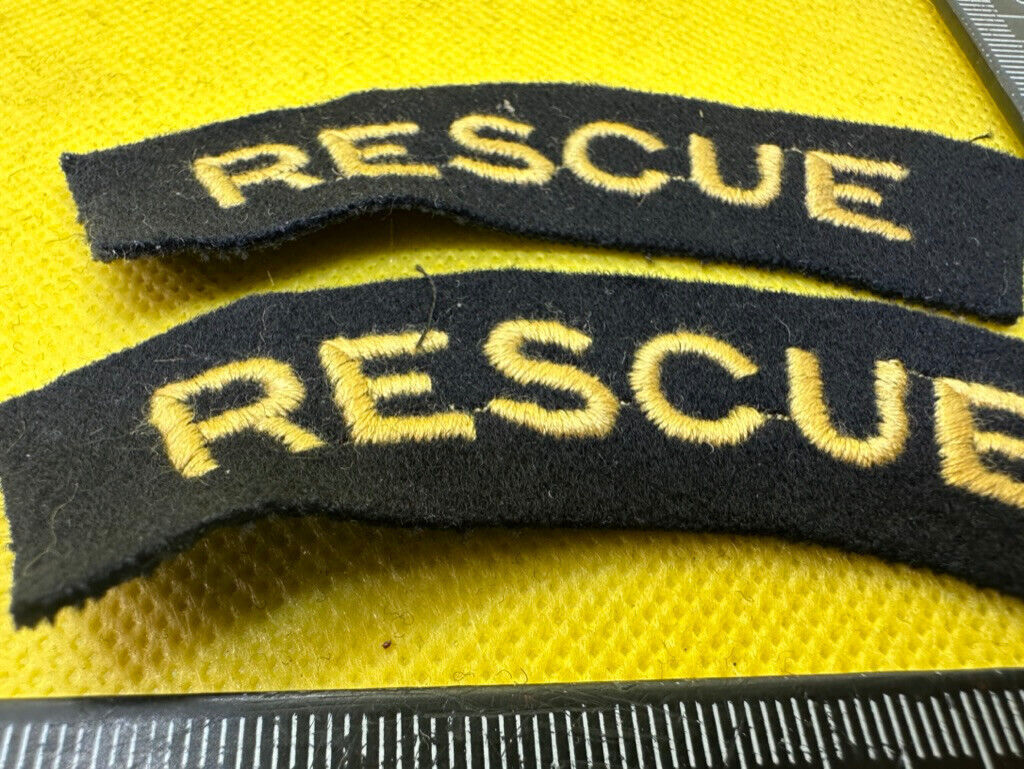 Original WW2 British Home Front Civil Defence Rescue Shoulder Titles - The Militaria Shop