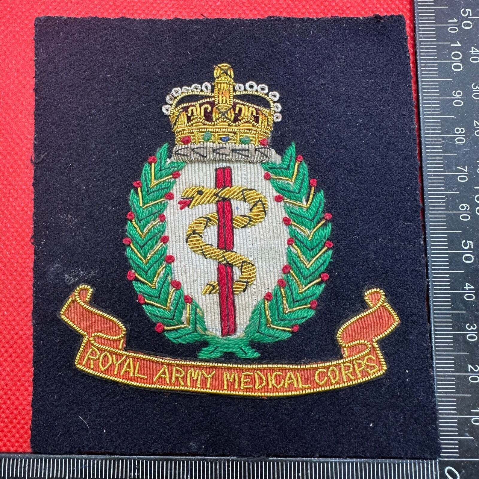British Army Bullion Embroidered Blazer Badge - RAMC Royal Army Medical Corps - The Militaria Shop