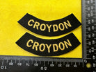 Original WW2 British Home Front Civil Defence Croydon Shoulder Titles - The Militaria Shop