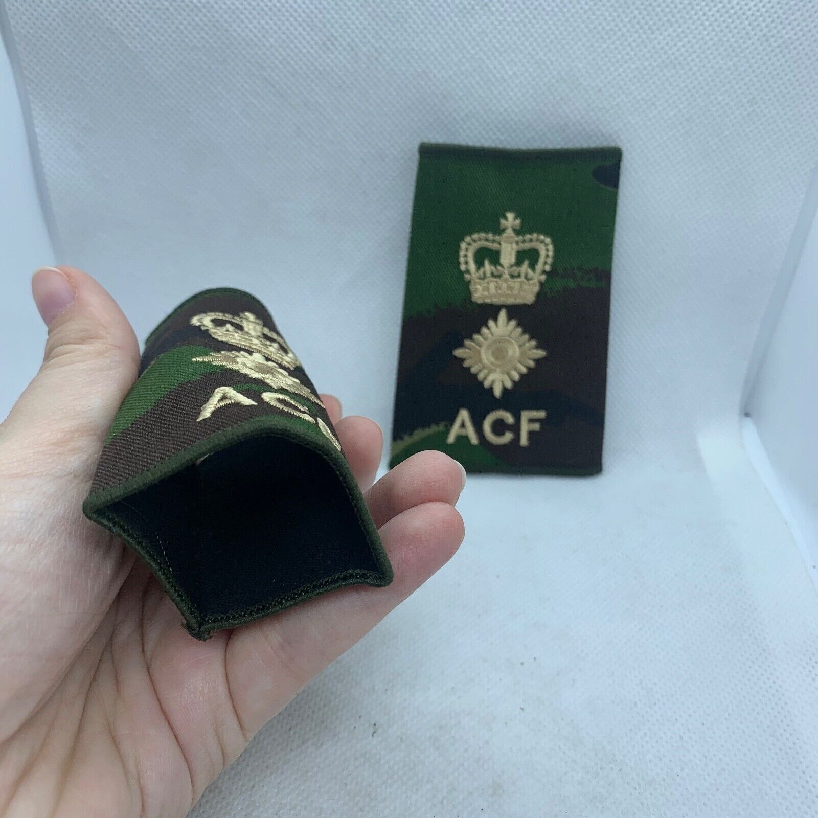 Cadet ACF DPM Rank Slides / Epaulette Pair Genuine British Army - NEW - The Militaria Shop