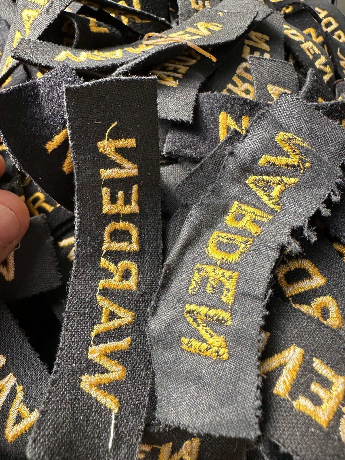 1 Pair of Original WW2 British Home Front Civil Defence Warden Shoulder Titles - The Militaria Shop