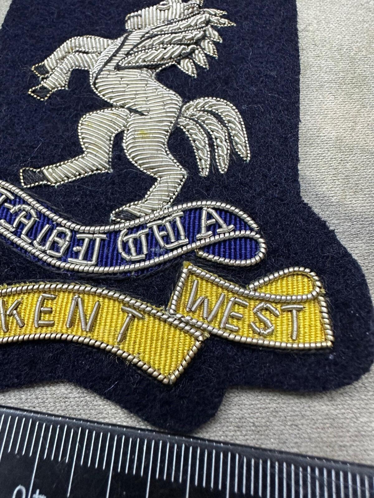 British Army Bullion Embroidered Blazer Badge - Royal West Kent Regiment - The Militaria Shop