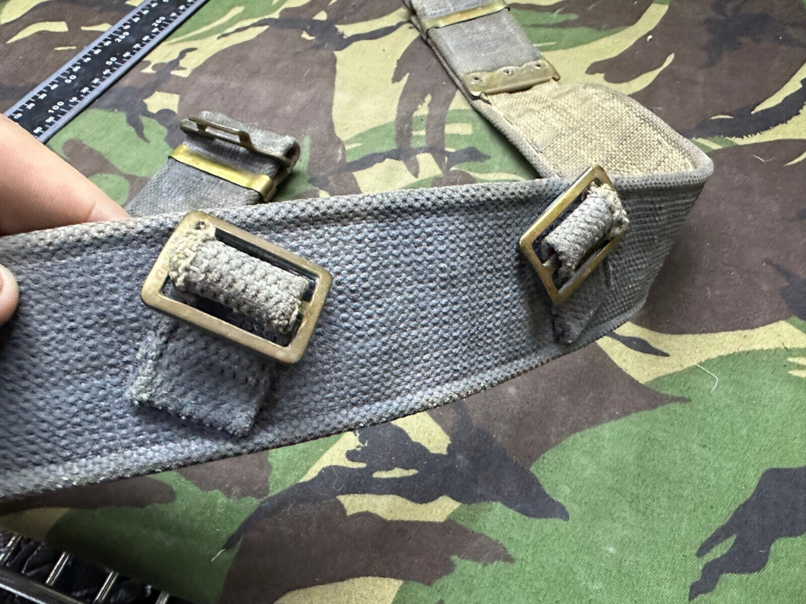 Original British Royal Air Force RAF Blue WW2 37 Pattern Belt - 38" Waist M - The Militaria Shop