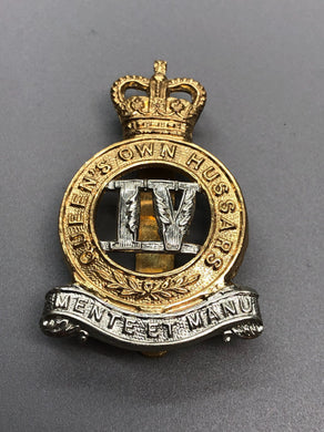 Genuine British Army 4th Queens Own Hussars Cap Badge - The Militaria Shop