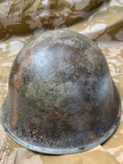 WW2 Mk3 High Rivet Turtle - British / Canadian Army Helmet - Good Original - The Militaria Shop