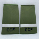CCF OD Green Rank Slides / Epaulette Pair Genuine British Army - NEW - The Militaria Shop