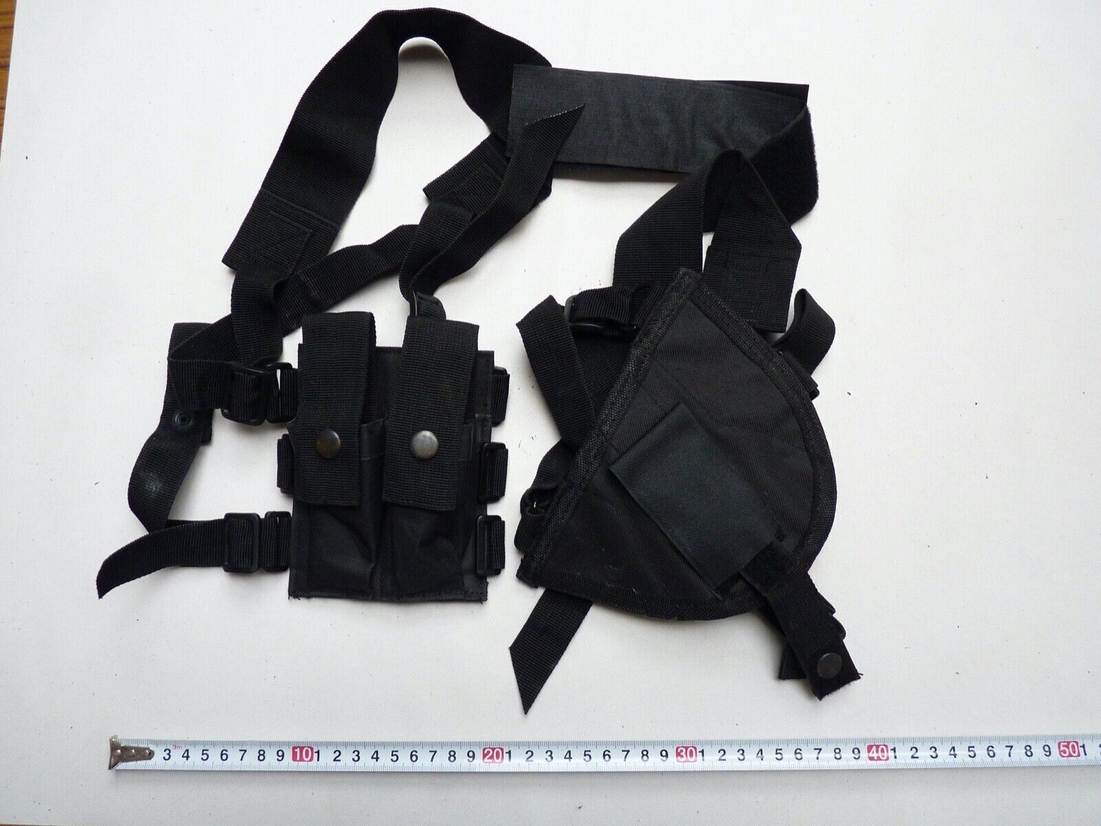 Black Canvass Pistol Shoulder Holster & Mag Pouches - The Militaria Shop