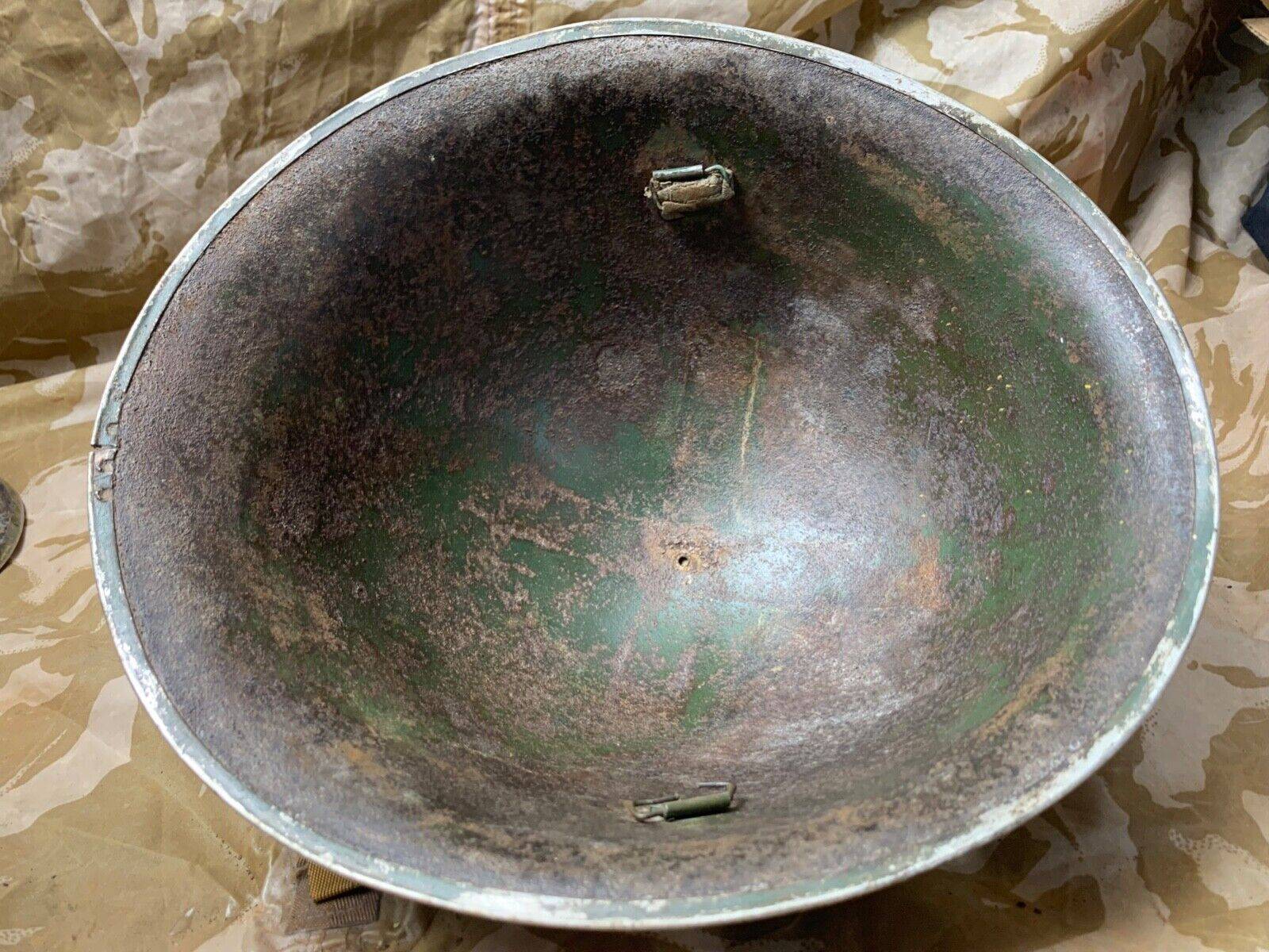 WW2 Mk3 High Rivet Turtle - British / Canadian Army Helmet - Nice Original - The Militaria Shop