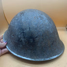 Original WW2 British / Canadian Army Mk3 High Rivet Turtle Army Combat Helmet - The Militaria Shop