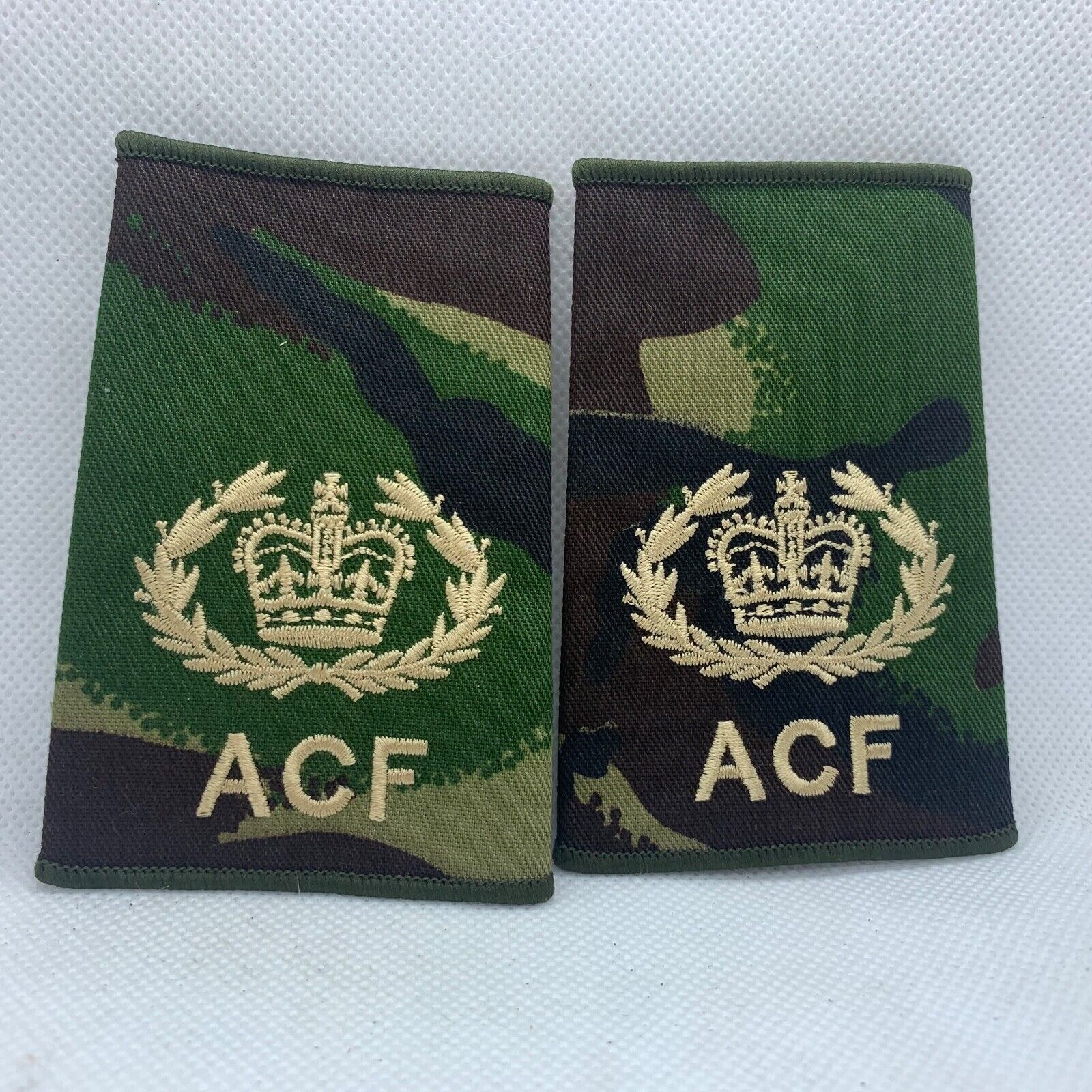 Cadet ACF DPM Rank Slides / Epaulette Pair Genuine British Army - NEW - The Militaria Shop