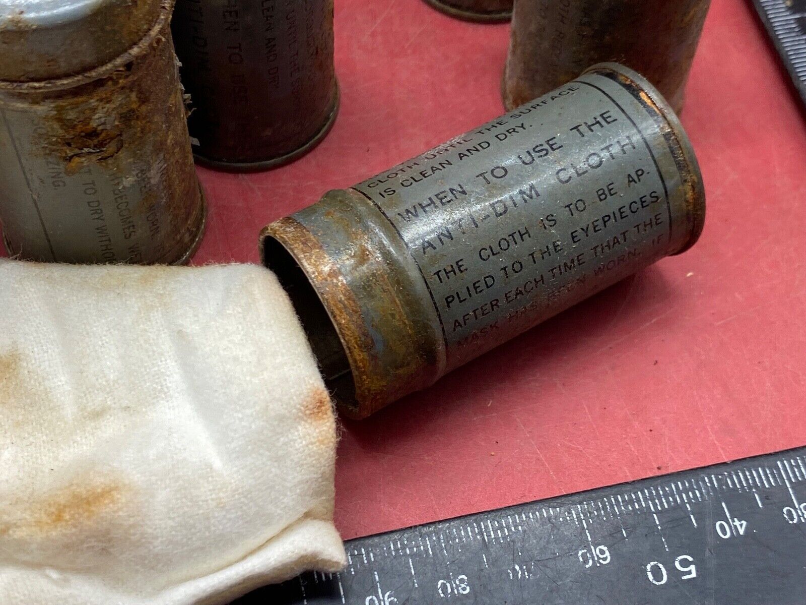 Original WW2 US Army Anti-Dim Cloth in Tin - One Per Purchase - Storage Worn - The Militaria Shop