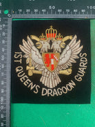 British Army Bullion Embroidered Blazer Badge - 1st Queen's Dragoon Guards - The Militaria Shop