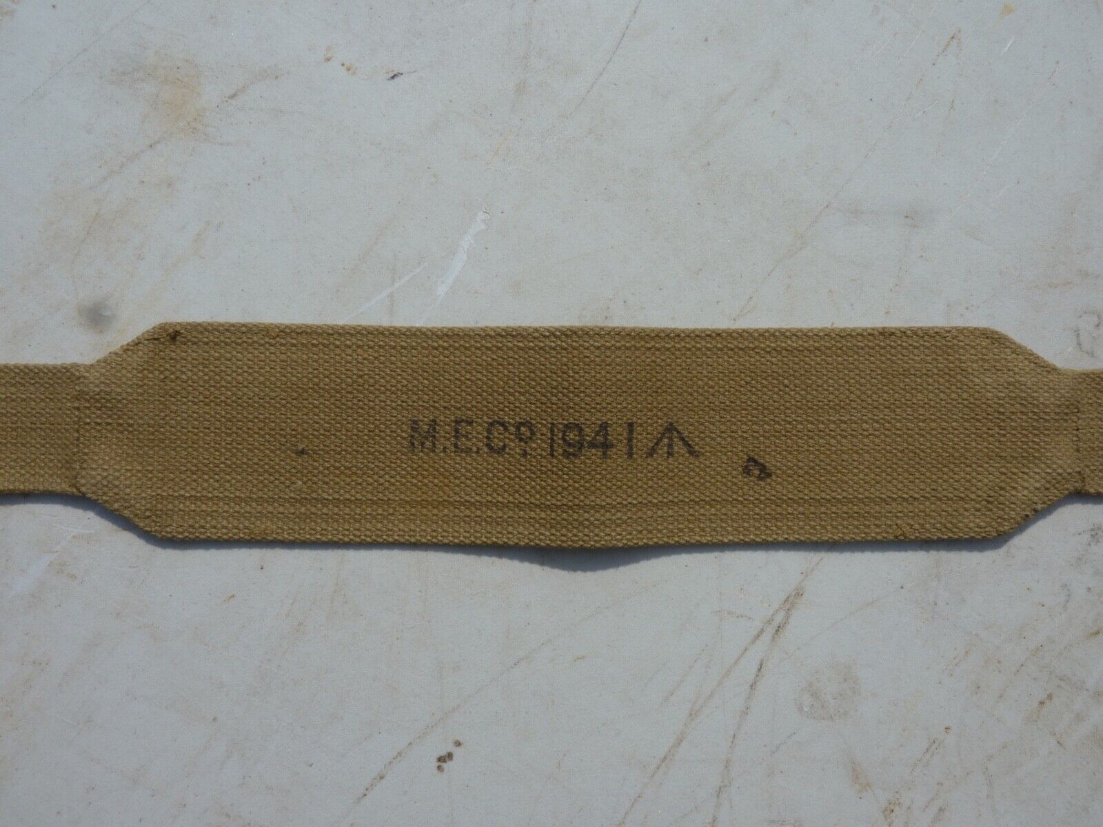 Original WW2 British Army 37 Pattern Yoke Utility Shoulder Strap - MECo 1941 - The Militaria Shop