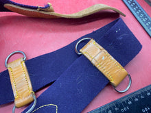 Load image into Gallery viewer, WW2 British Army Hussars Blue Canvas and Leather Belt with Fittings - The Militaria Shop
