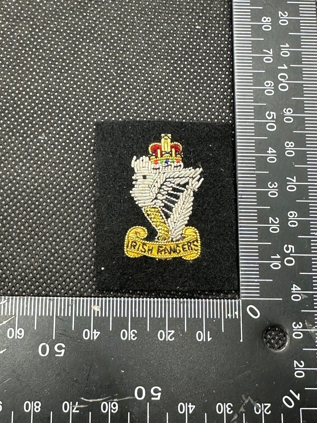 British Royal Irish Rifles Corps Bullion Cap / Beret / Blazer Badge - UK Made - The Militaria Shop