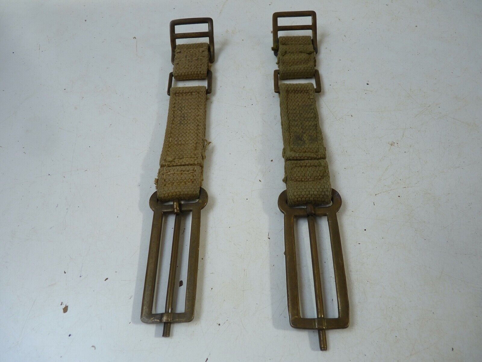 Genuine WW2 British Army 37 Pattern Webbing Brace Adaptors - Your choice of pair - The Militaria Shop