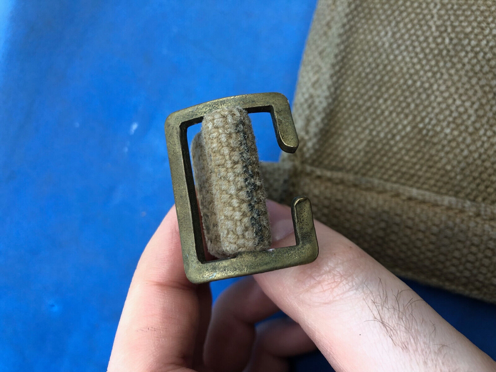 WW2 British Army 37 Pattern Webbing Water Bottle Carrier Harness - 1944 Dated - The Militaria Shop