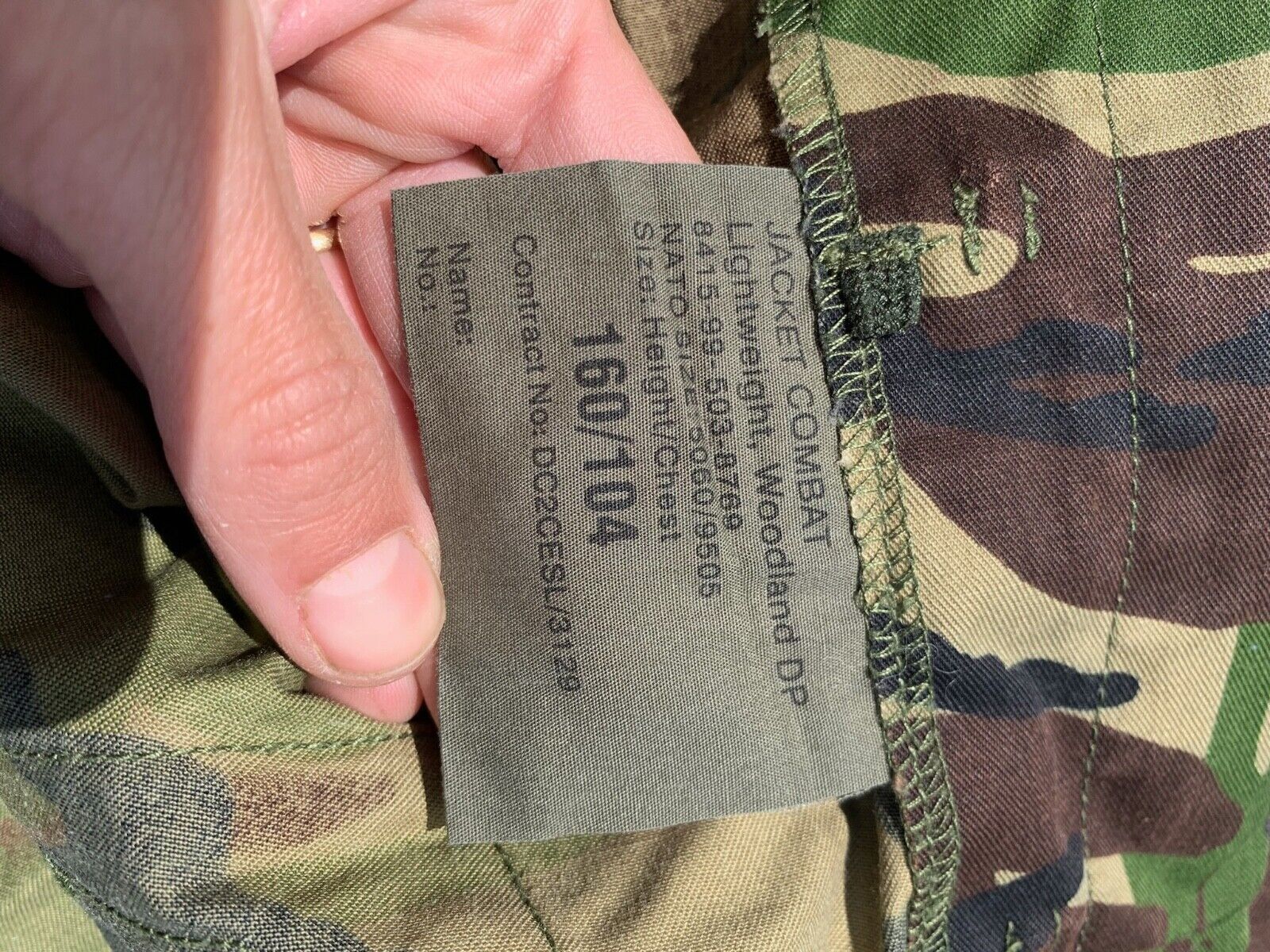 Genuine British Army DPM Woodland Combat Jacket - Size 160/104 - The Militaria Shop