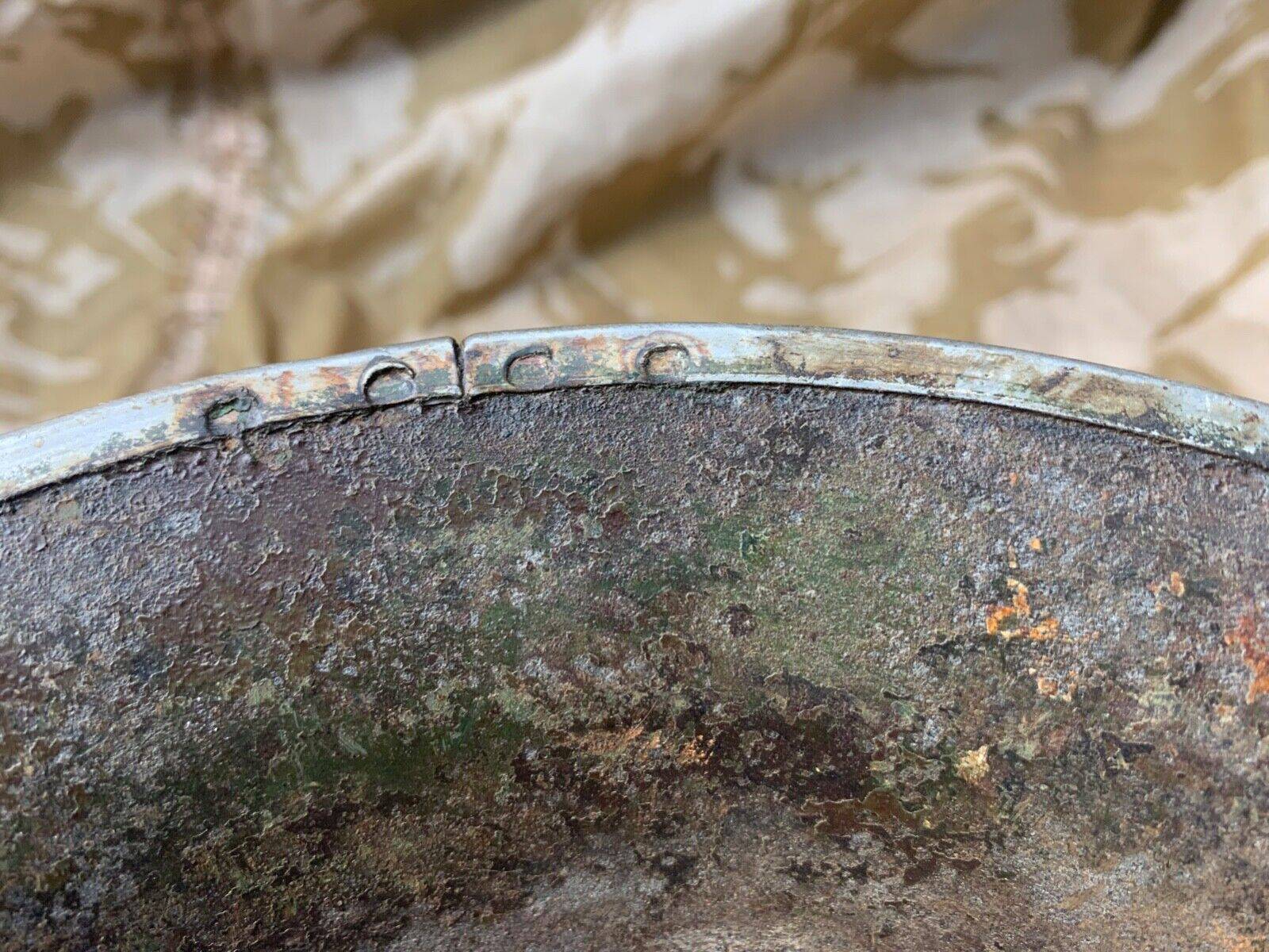 WW2 Mk3 High Rivet Turtle - British / Canadian Army Helmet - Nice Original - The Militaria Shop