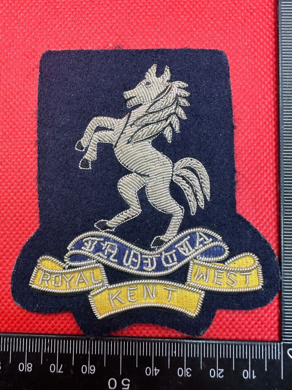 British Army Bullion Embroidered Blazer Badge - Royal West Kent Regiment - The Militaria Shop
