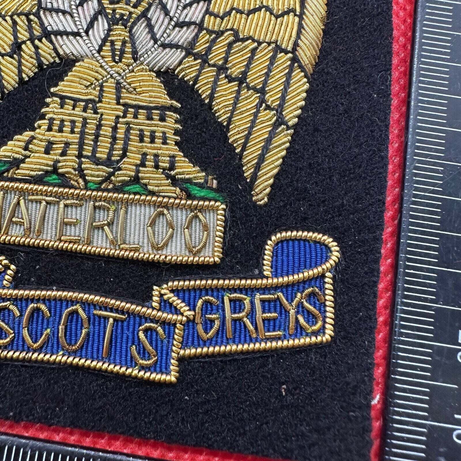 British Army Bullion Embroidered Blazer Badge - The Royal Scots Greys Regiment - The Militaria Shop