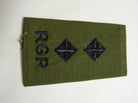 RGR Gurkha Rifles OD Rank Slides / Epaulette Pair Genuine British Army - NEW - The Militaria Shop