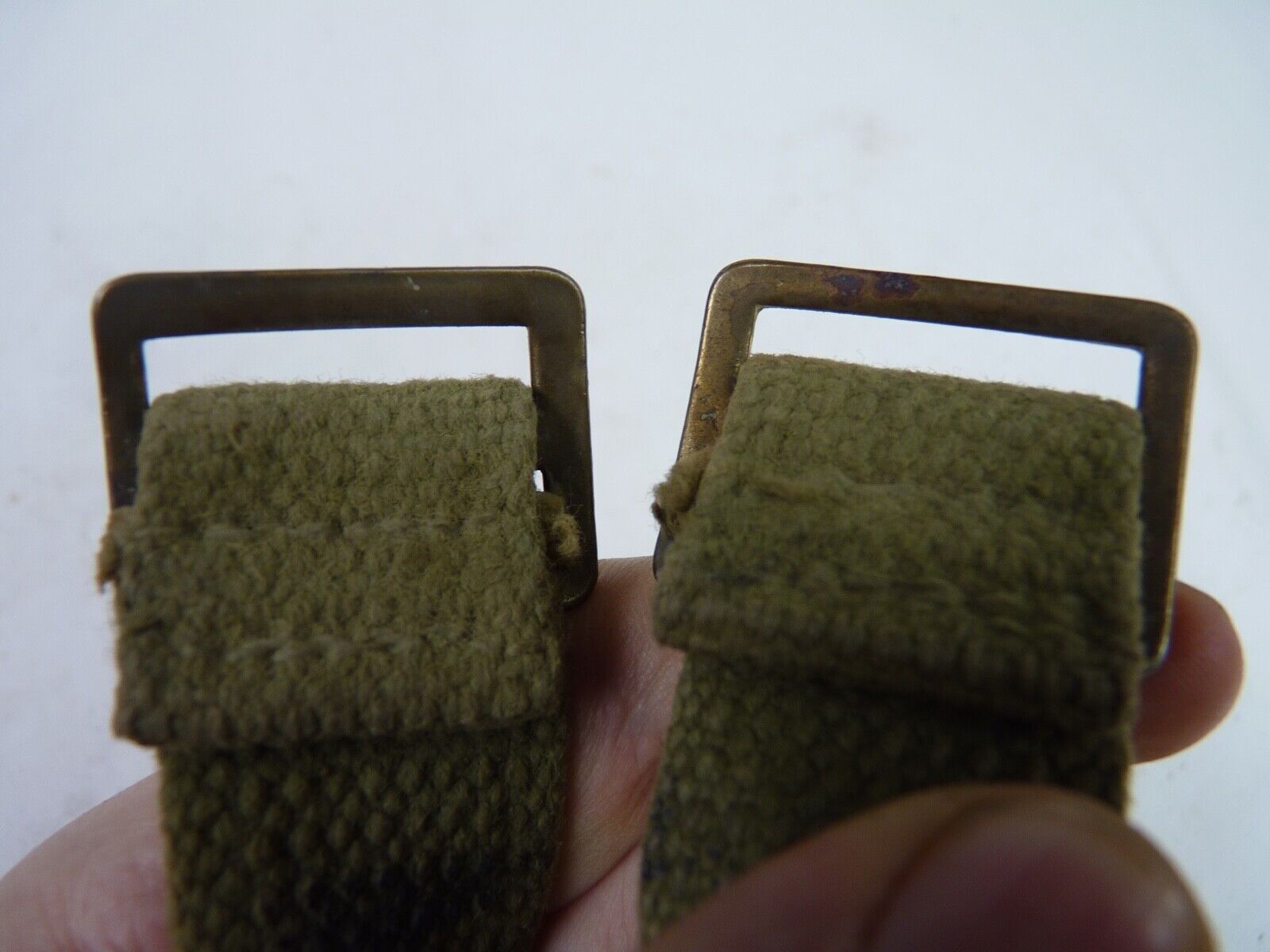Original WW2 British Army Soldiers Water Bottle Carrier Harness - Dated 1943 - The Militaria Shop