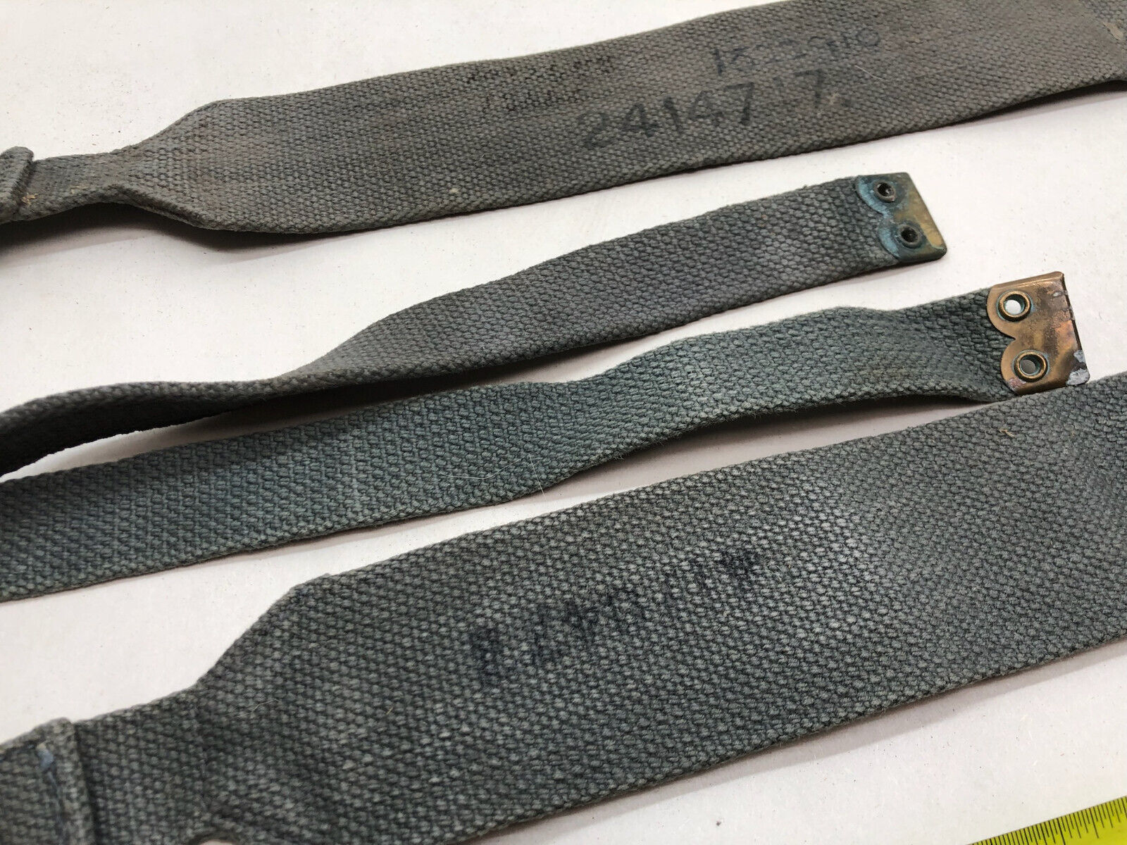 Original WW2 British Royal Air Force Blue 37 Pattern L Strap Set - The Militaria Shop