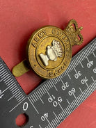 British Army Post 1953 Queen's Crown Brass and White Metal Cap Badge. - The Militaria Shop