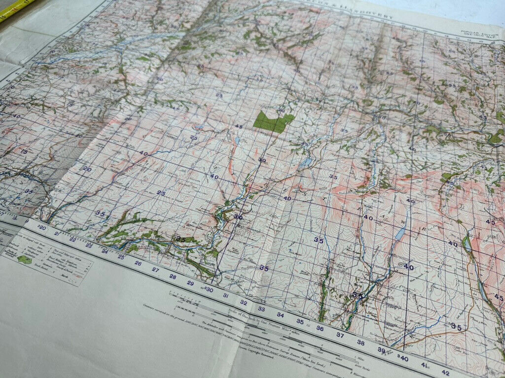 Original WW2 British Army OS Map of England - War Office - Brecon & Llandove - The Militaria Shop