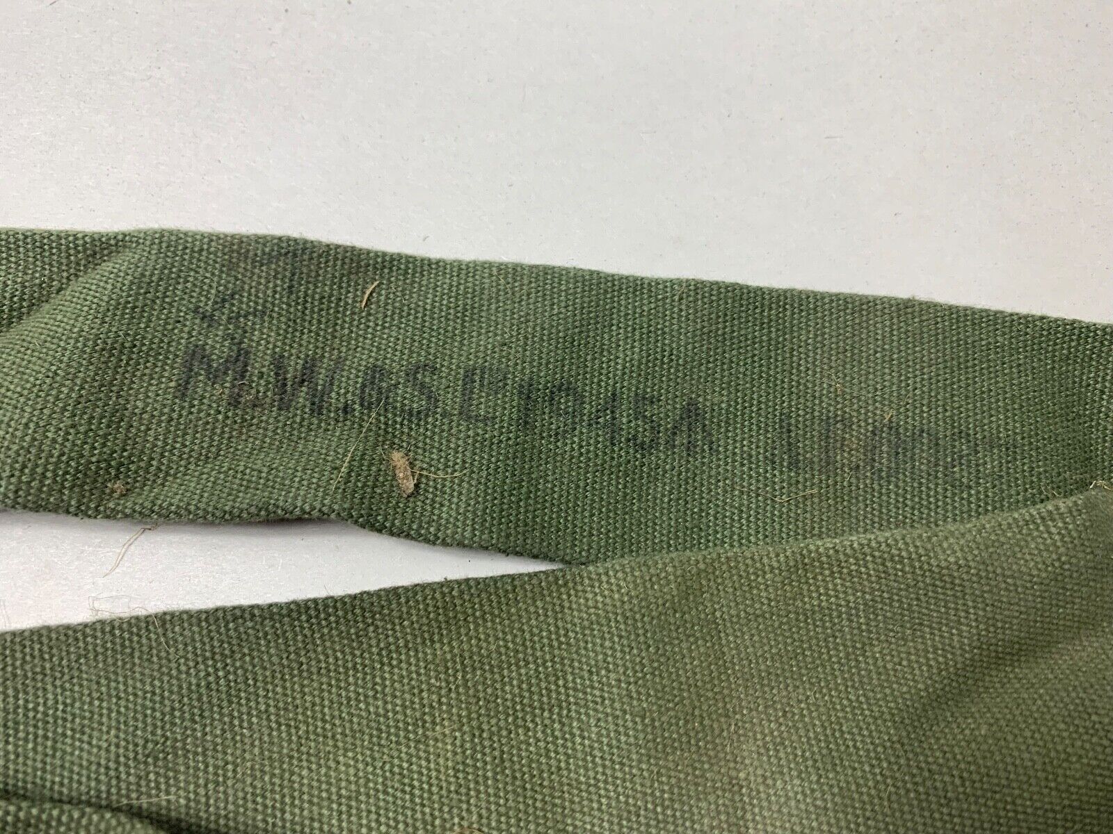 Original WW2 British Army 44 Pattern Equipment Strap - 1945 Dated - The Militaria Shop