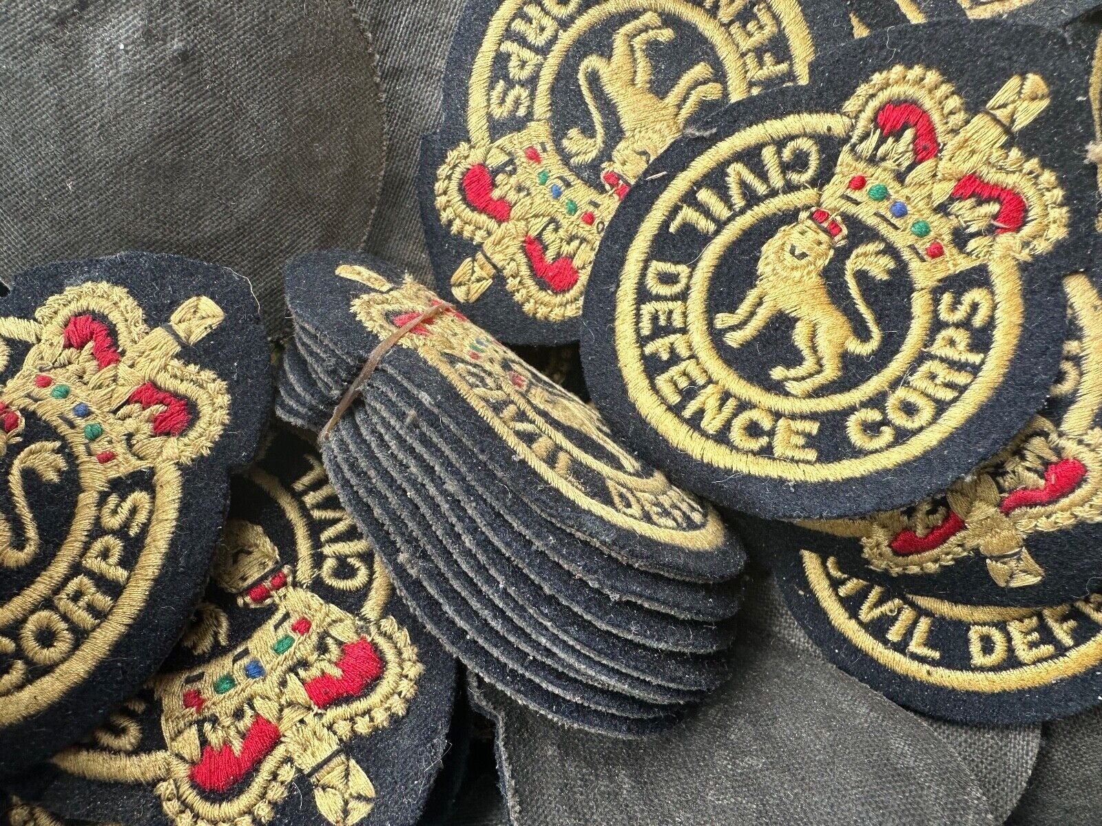 Original British Home Front Civil Defence Corps Cloth Badge - The Militaria Shop