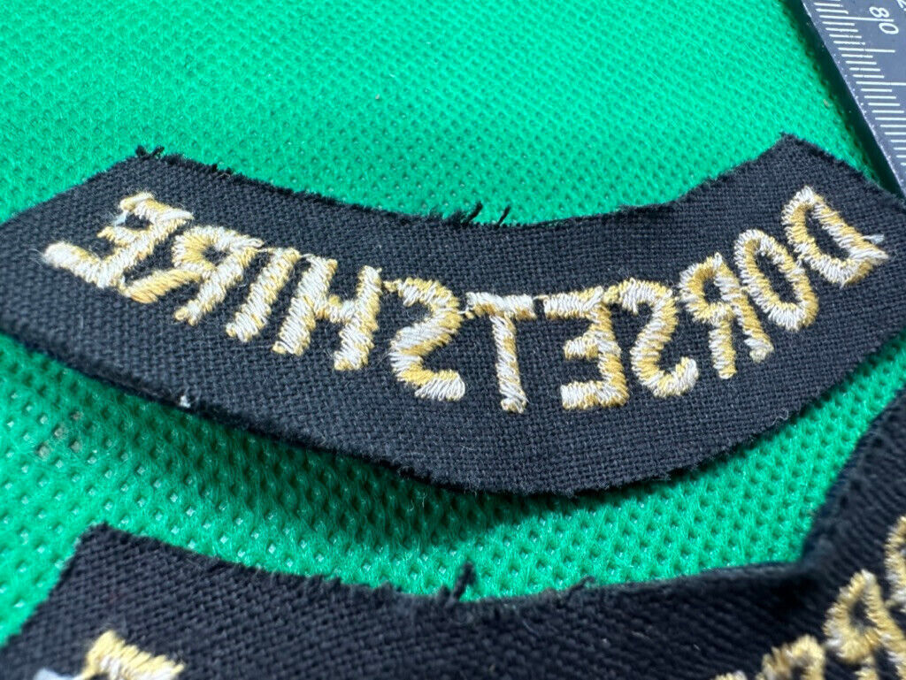 Original WW2 British Home Front Civil Defence Dorsetshire Shoulder Titles - The Militaria Shop