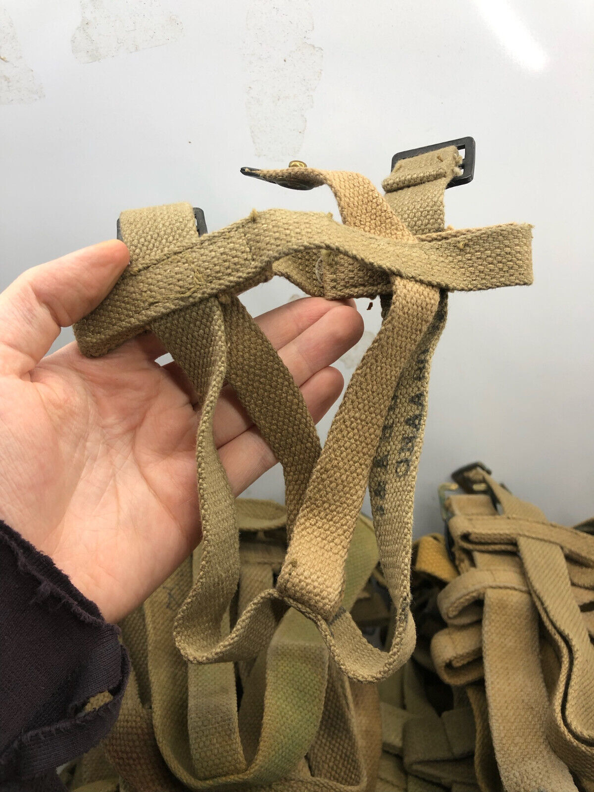Original WW2 37 Pattern British Army Water Bottle Carrier Harness - The Militaria Shop