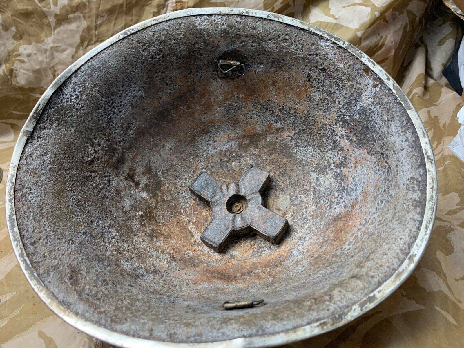 WW2 Mk3 High Rivet Turtle - British / Canadian Army Helmet - Nice Original - The Militaria Shop