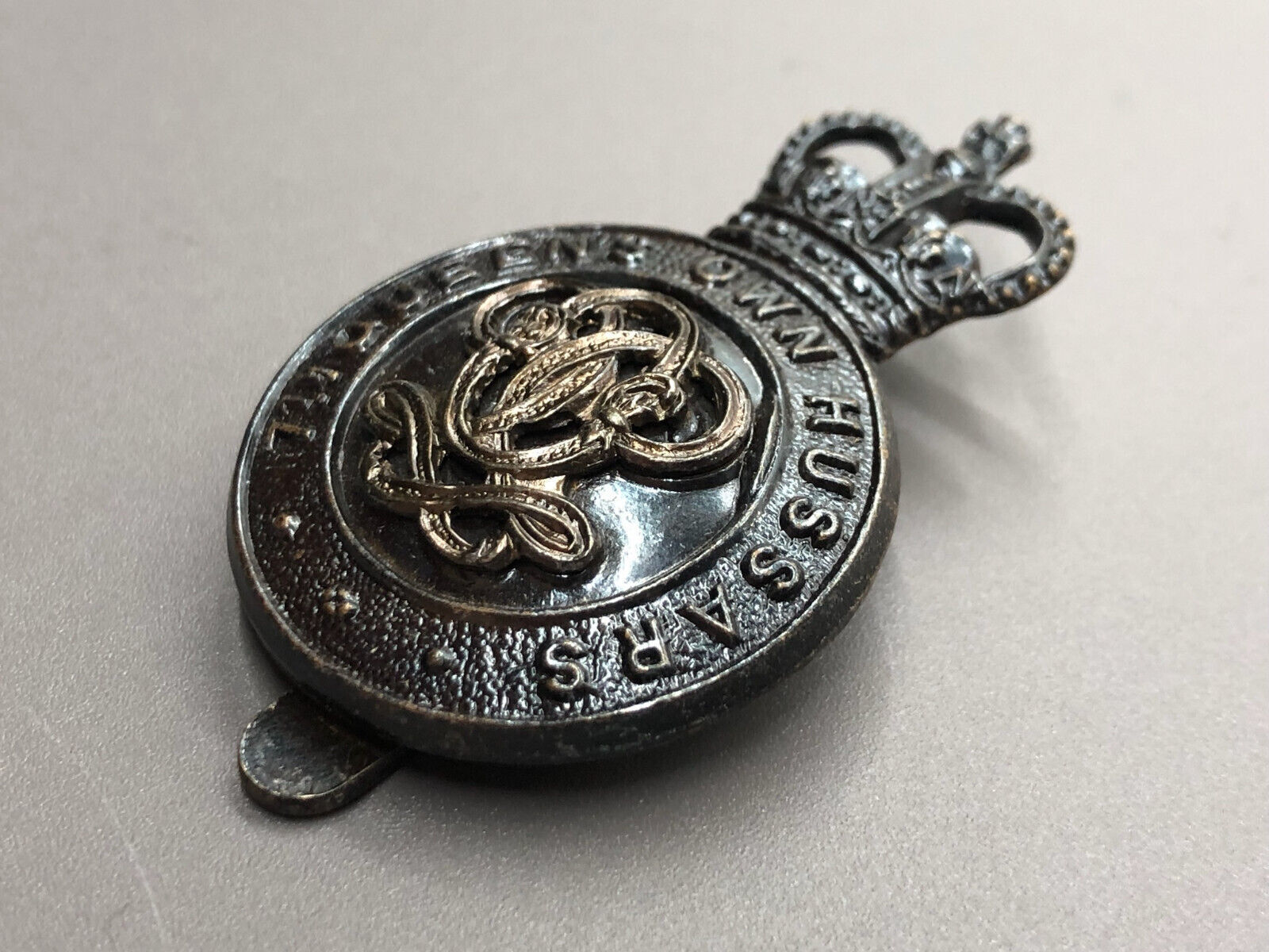 Genuine British Army 7th Queen's Own Husards Regiment Cap Badge - The Militaria Shop