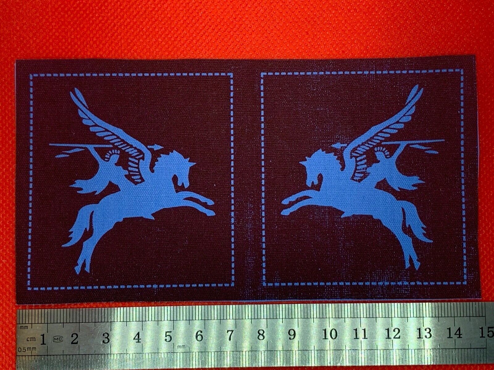 Pair WW2 Style Printed British Pegasus Airborne Shoulder Badges - Reproduction 4 - The Militaria Shop