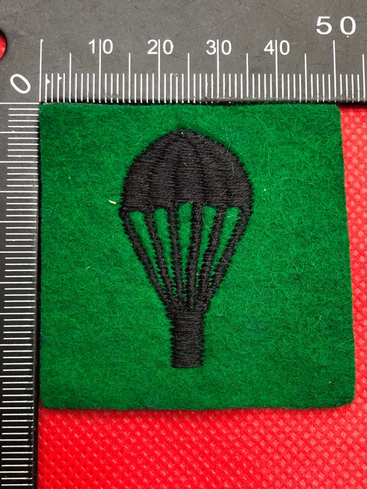 Course Trained Parachute Badge Paratrooper Bulb British Army - Black on Green - The Militaria Shop