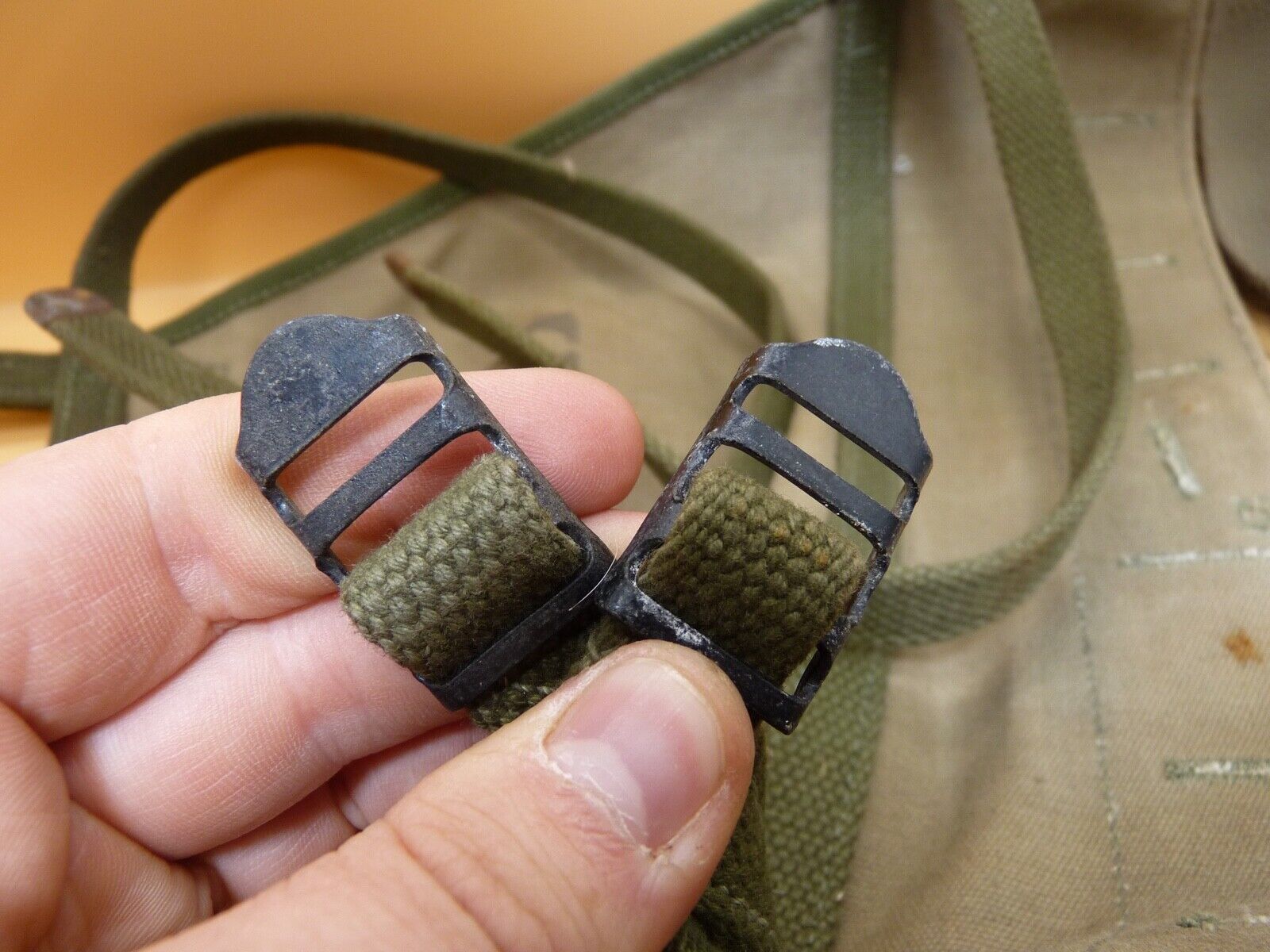 Original WW2 US Army M1928 Haversack Pack Tail - 1944 Dated - The Militaria Shop
