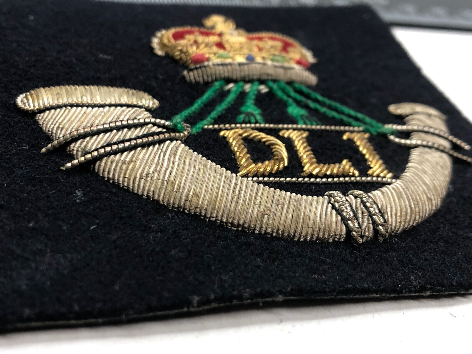 British Army Bullion Embroidered Blazer Badge - Durham Light Infantry - The Militaria Shop