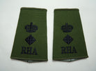 RHA Horse Artillery OD Rank Slides / Epaulette Pair Genuine British Army - NEW - The Militaria Shop