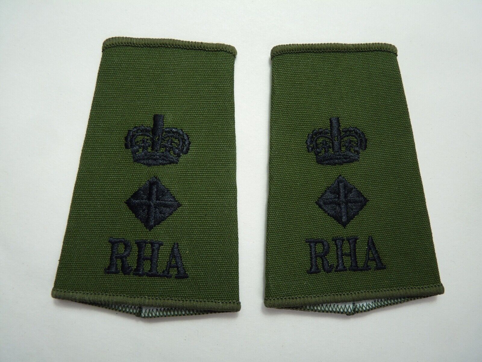 RHA Horse Artillery OD Rank Slides / Epaulette Pair Genuine British Army - NEW - The Militaria Shop