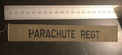 British Army Parachute Regiment badge name bar - cloth badge. - The Militaria Shop