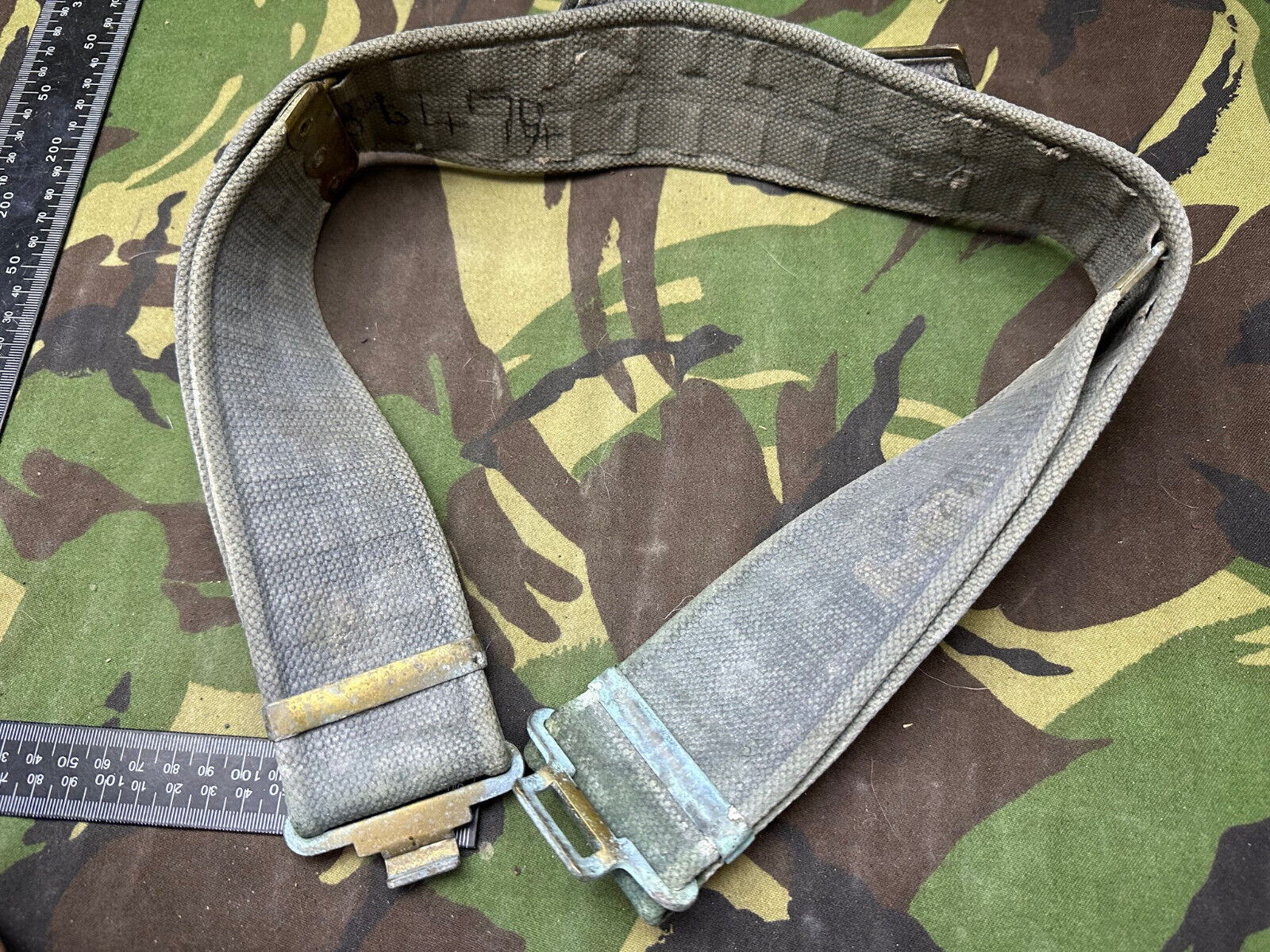 Original British Royal Air Force RAF Blue WW2 37 Pattern Belt - 38" Waist M - The Militaria Shop