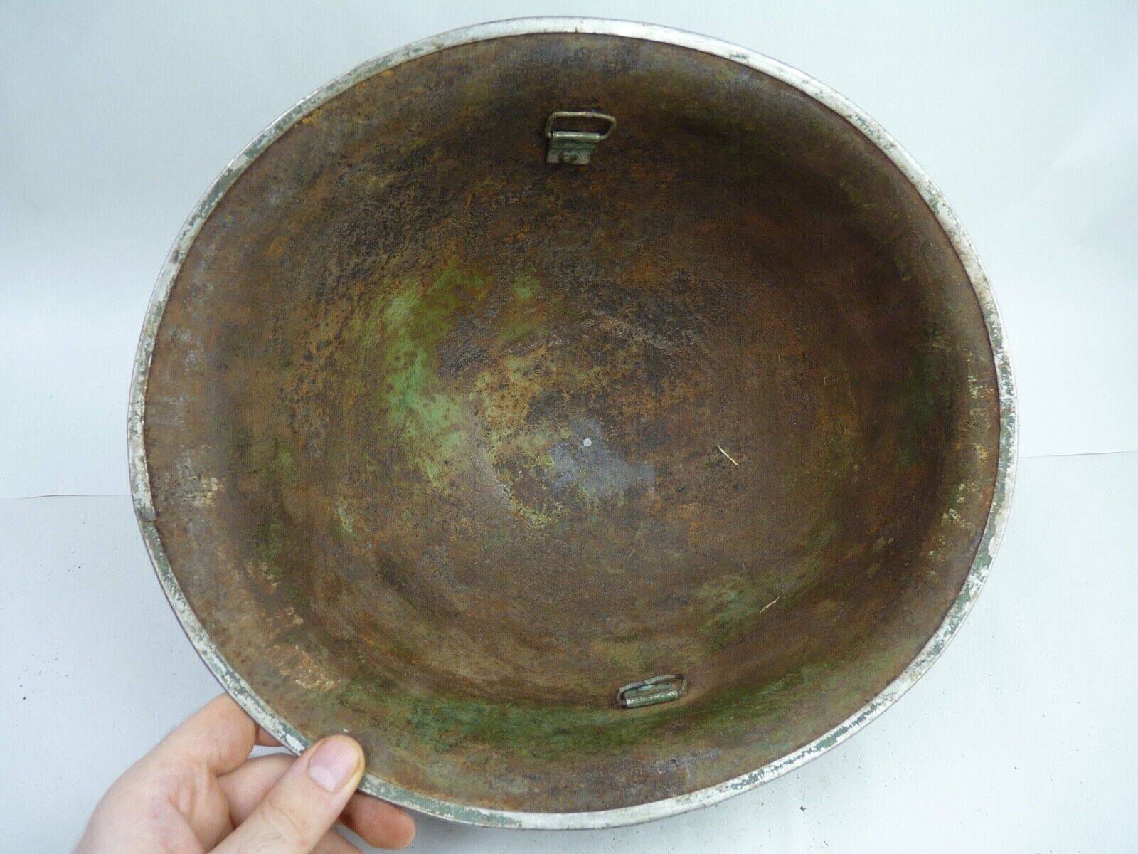 Original WW2 British / Canadian Mk3 Turtle Helmet Great Paint - The Militaria Shop