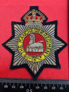 British Army Bullion Embroidered Blazer Badge -Manchester Regiment - Kings Crown - The Militaria Shop