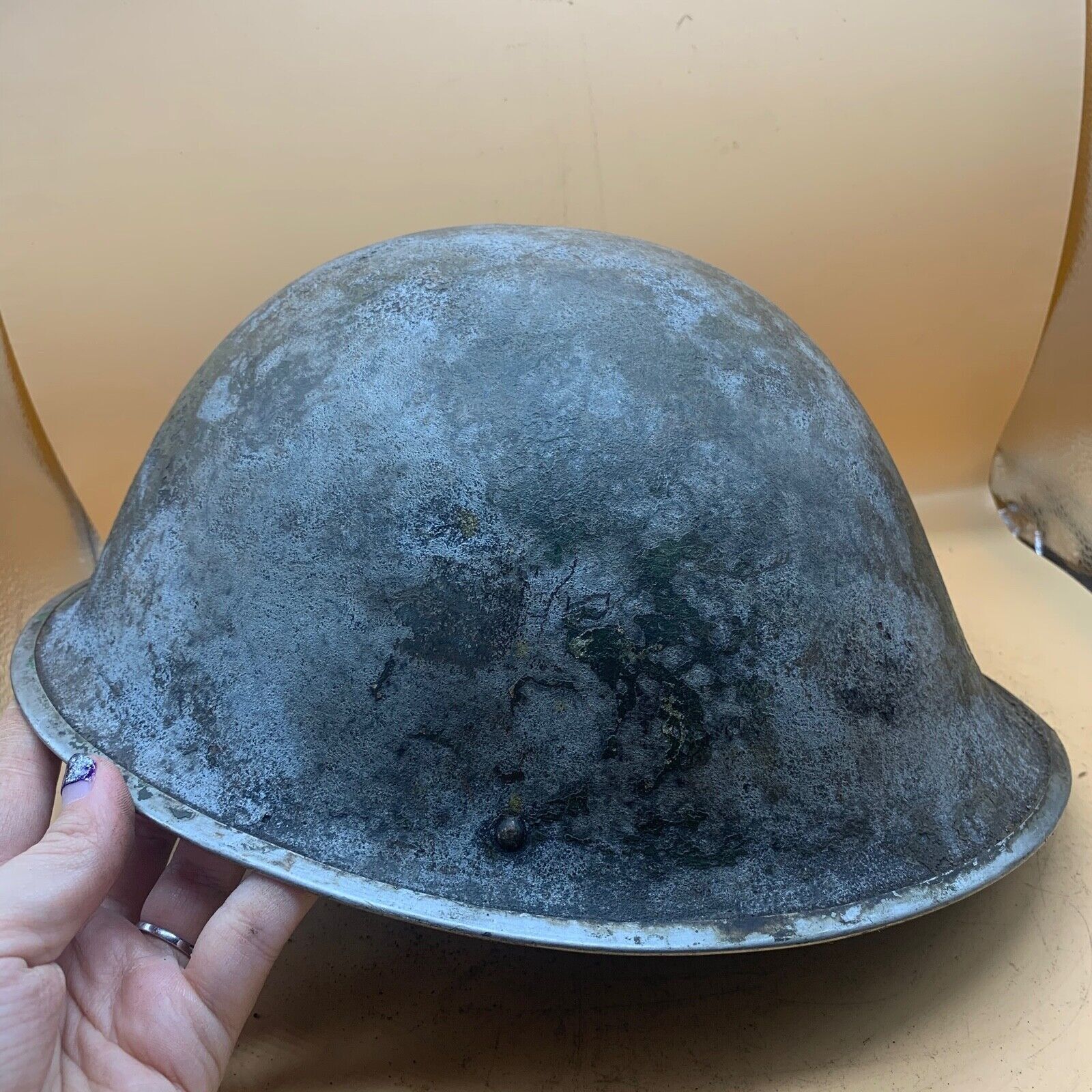 Original WW2 Onwards (1945-1952) British Army Mk4 Turtle Helmet - The Militaria Shop