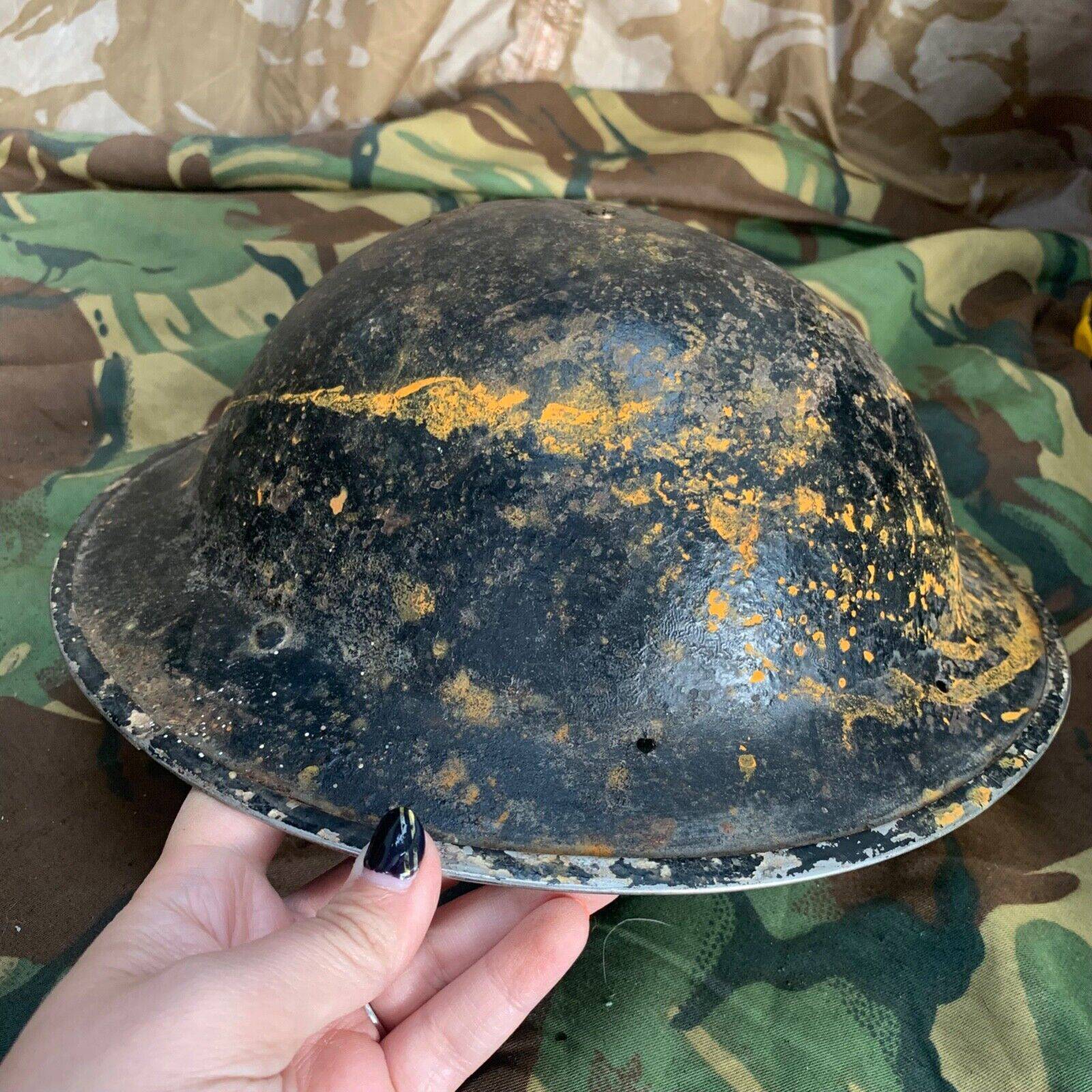 Original WW2 British Style South African Mk2 Army Combat Helmet & Liner - The Militaria Shop